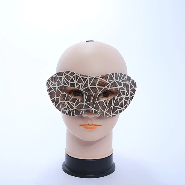 Bronze Leather with Cream Design Mask