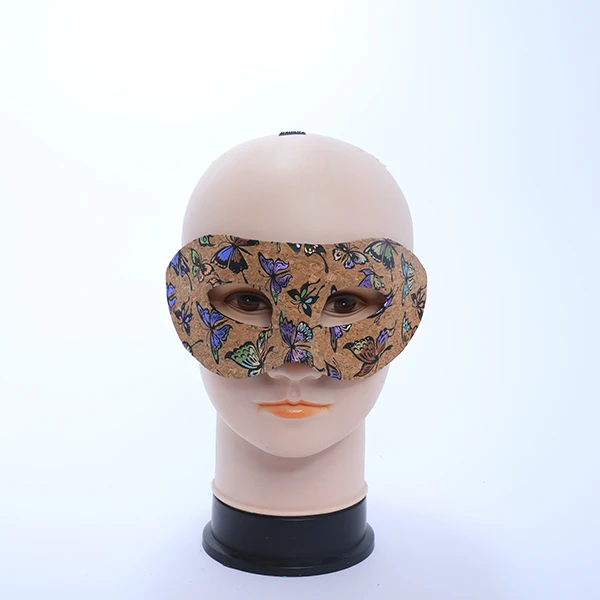 Nude Fabric Designed with colorful Butterflies Mask
