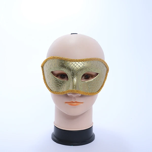 Gold Hard Plastic Mask Designed with Gluitter