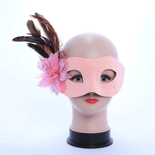 Light Pink Mask with side feather