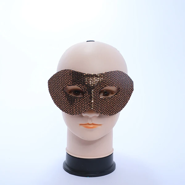 Bronze&Black Designed Velvet Mask
