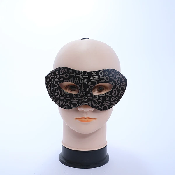 Black Velvet Designed with Bronze Letters Mask