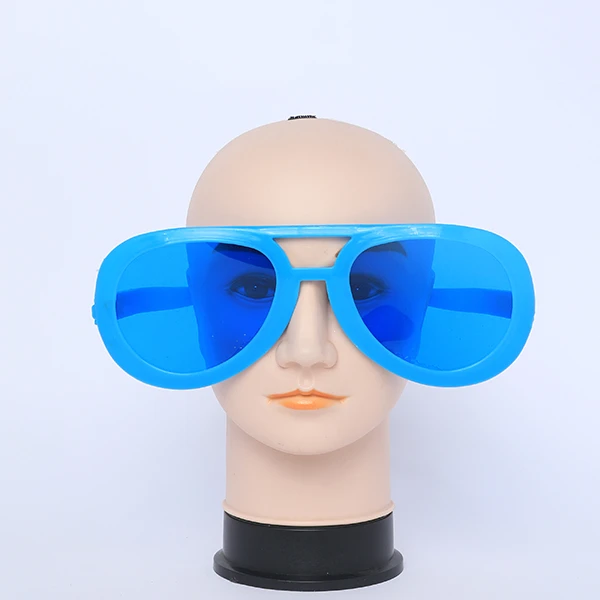 Giant Novelty Plastic Blue Sunglasses - Blue Round Shape PC