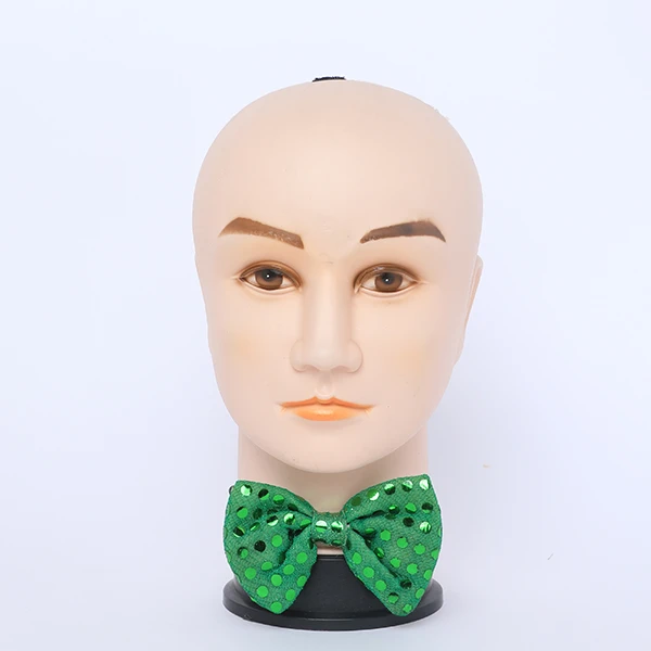 Led Green Pailette Bow Tie