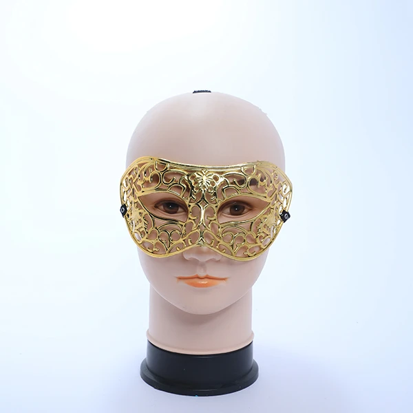 Gold Hard Plastic Designed Mask