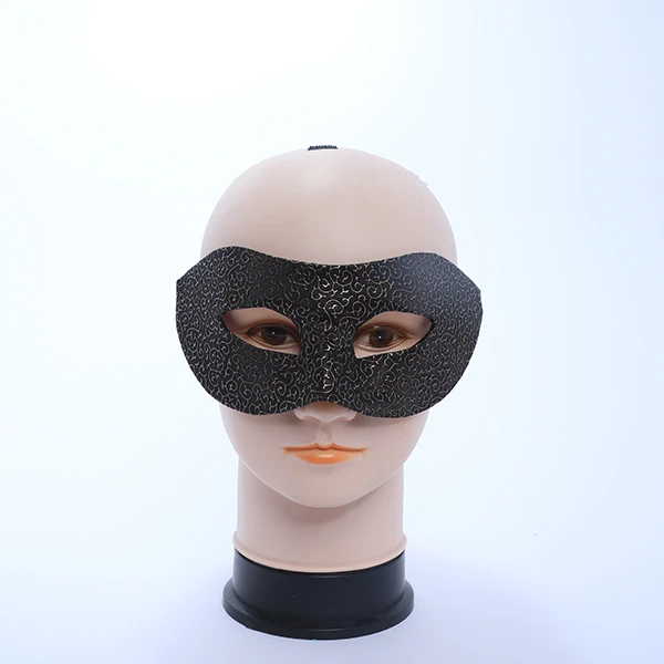 Black Velvet with Bronze Design Mask