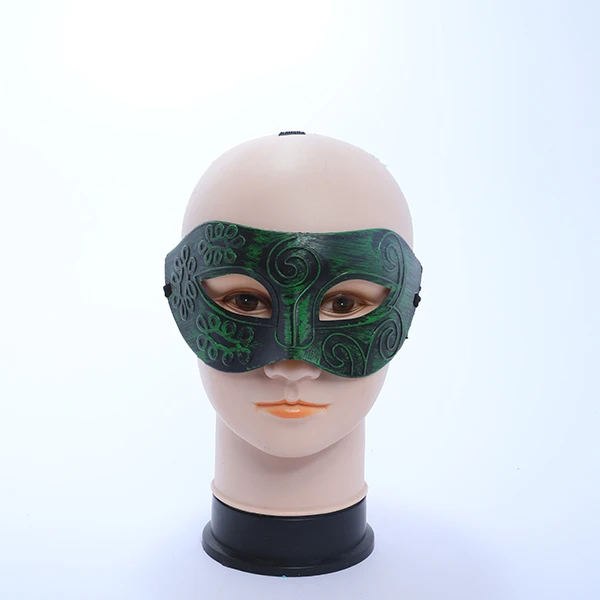 Dark Green Hard Plastic Designed Mask